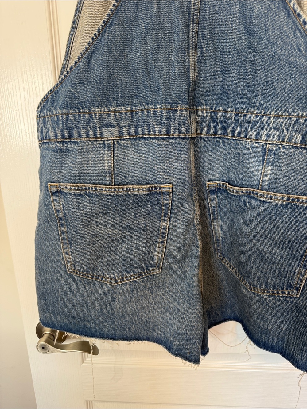 Universal Thread Denim Shortalls Distressed Large - Picture 7 of 13